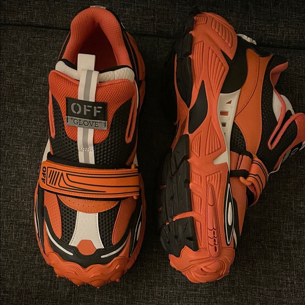 Off-White Orange and Black Sneakers